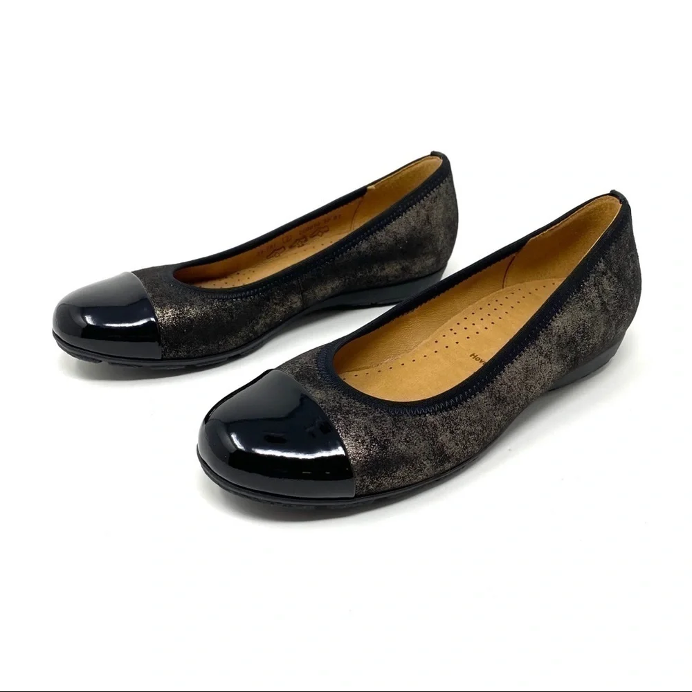 Gabor 161.67 shimmering cap toe ballet flats